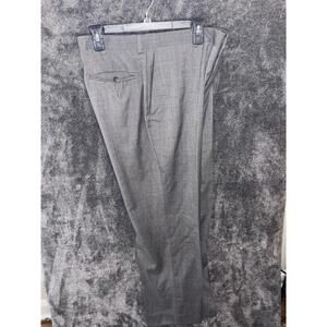 Roundtree & Yorke Gray Pleated Dress Pants 33x32 Wool Blend